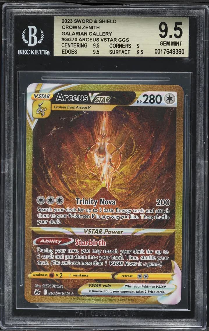 Arceus VSTAR, Sword and Shield Crown Zenith Galarian Gallery, BGS 9.5