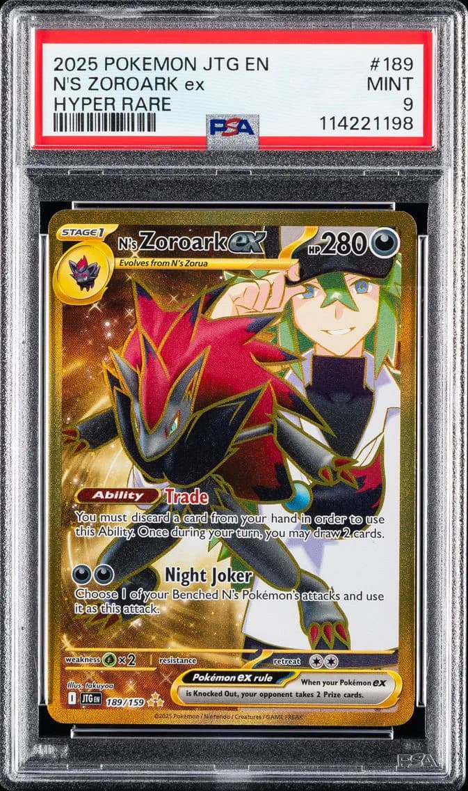N's Zoroark EX, Journey Together, PSA 9