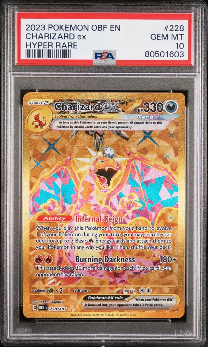 Charizard EX, Obsidian Flames, PSA 10