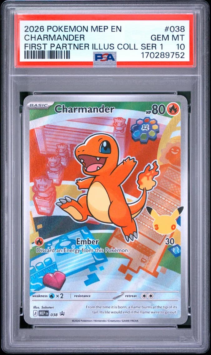Charmander, Me Black Star Promo, PSA 10
