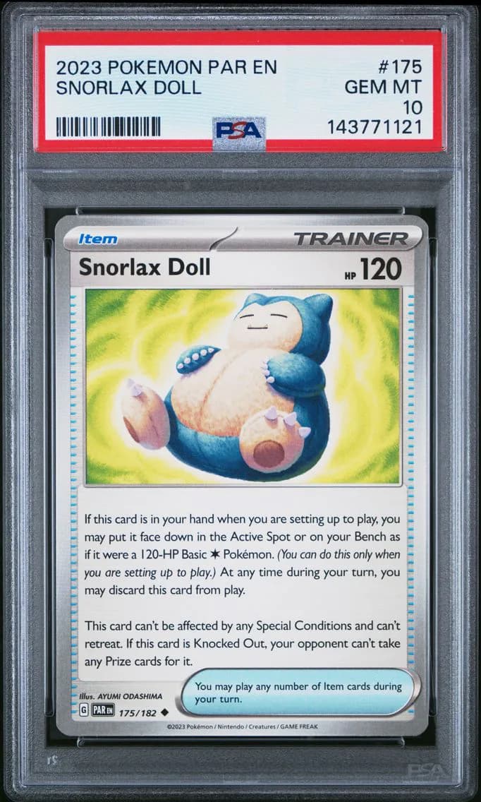 Snorlax Doll, Paradox Rift, PSA 10
