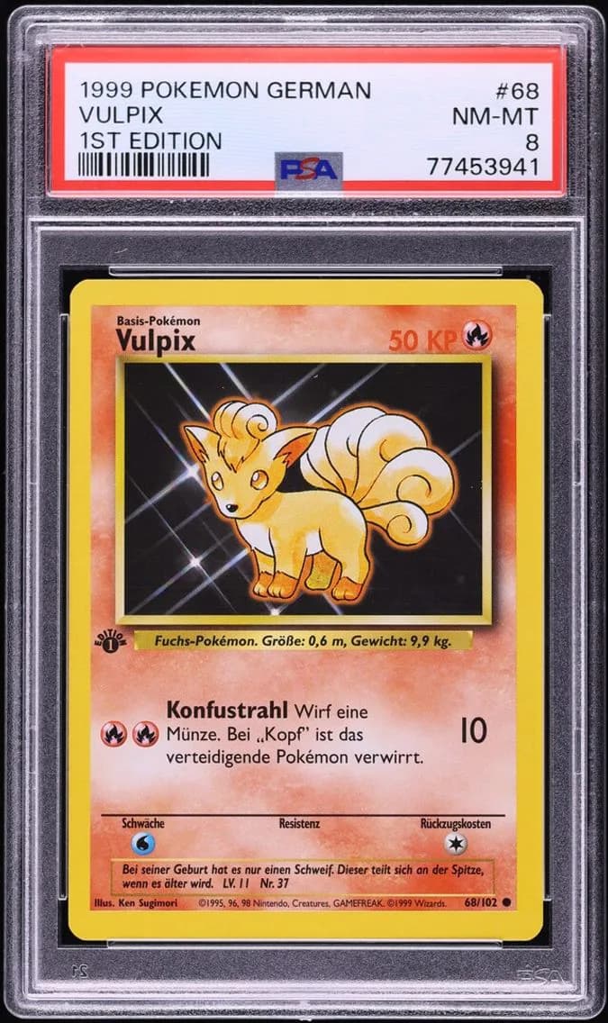 Vulpix, German, PSA 8