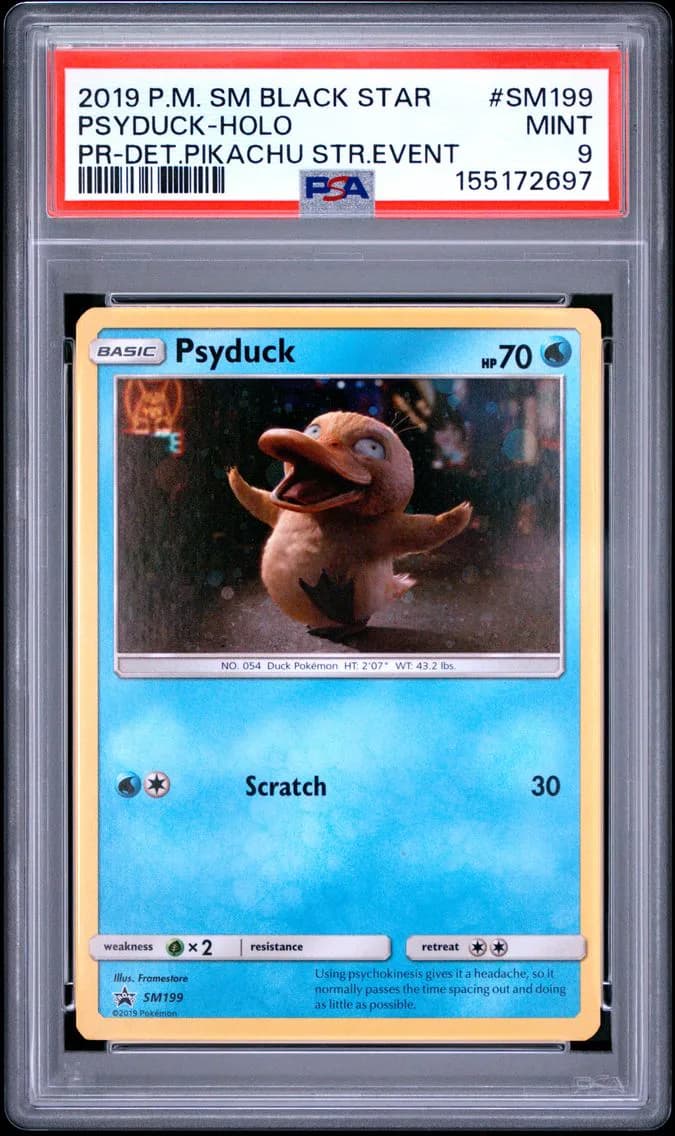 Psyduck-Holo, SM Black Star Promo, PSA 9