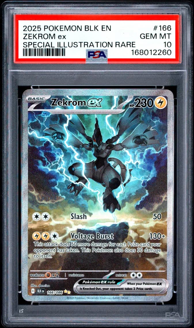 Zekrom EX, Black Bolt, PSA 10