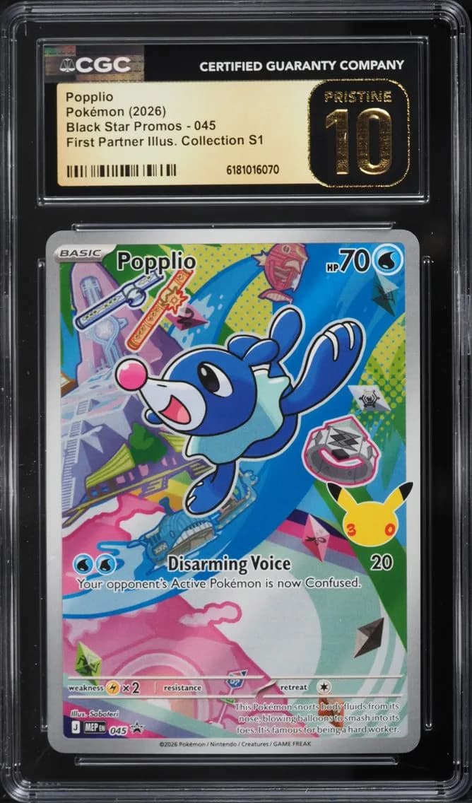 Popplio, Black Star Promos - Mega Evolution MEP EN, CGC 10