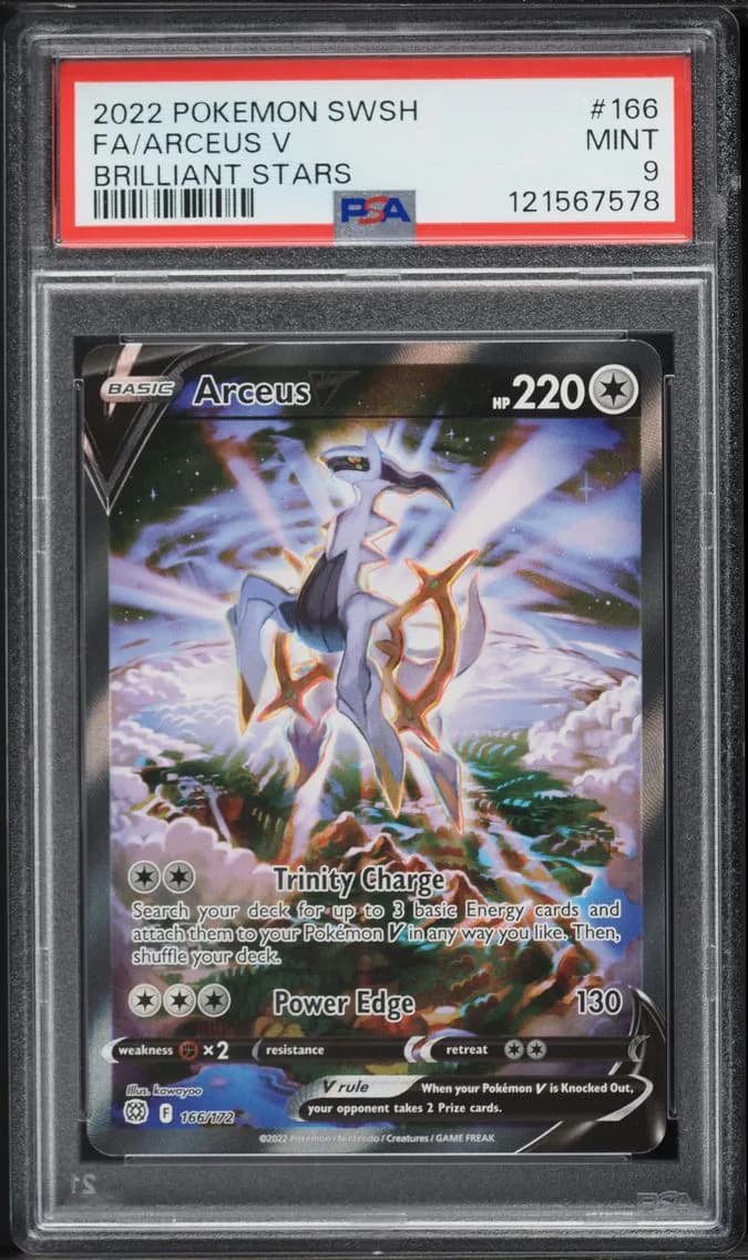 Arceus V, Sword & Shield Brilliant Stars, PSA 9