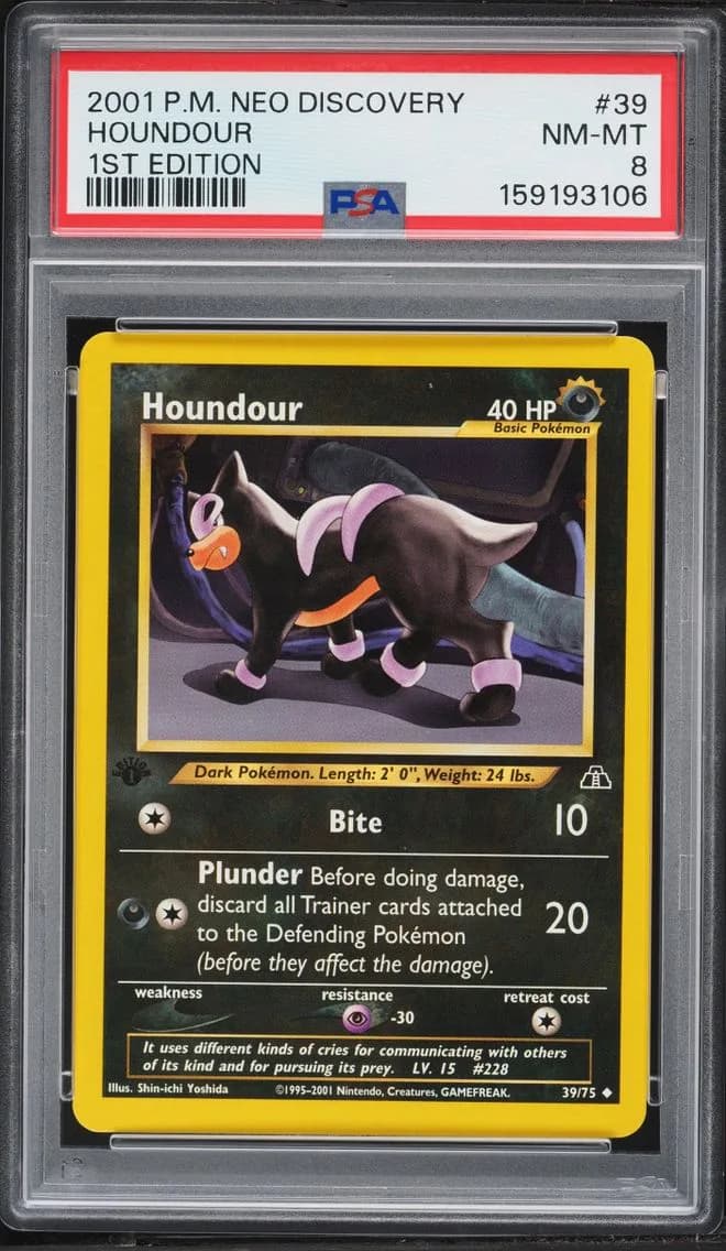 Edition Houndour, Neo Discovery, PSA 8