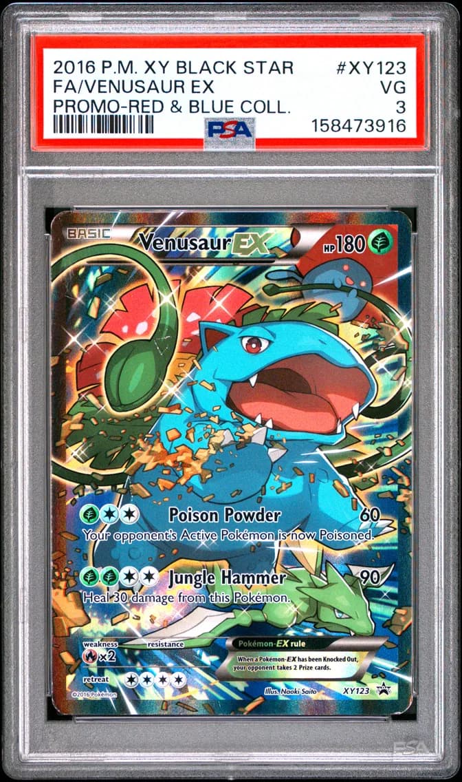 Fa/Venusaur EX, XY Black Star Promo, PSA 3
