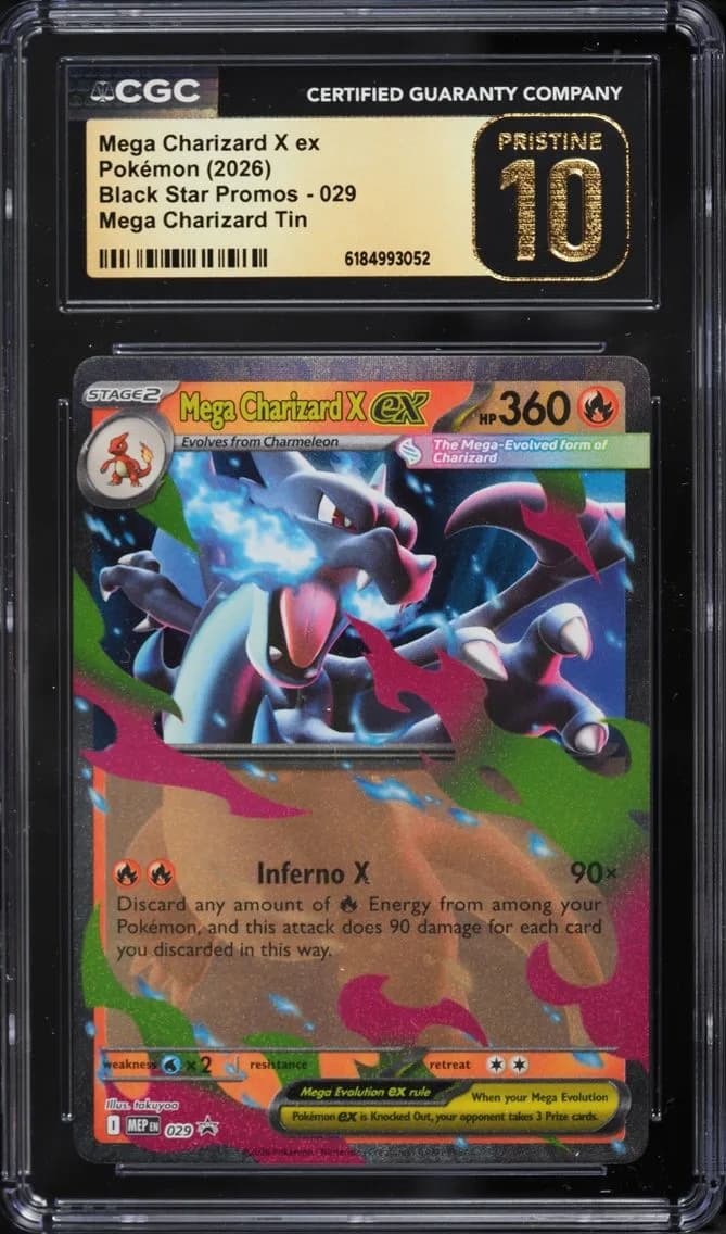 Mega Charizard X Ex, Black Star Promos - Mega Evolution MEP EN, CGC 10