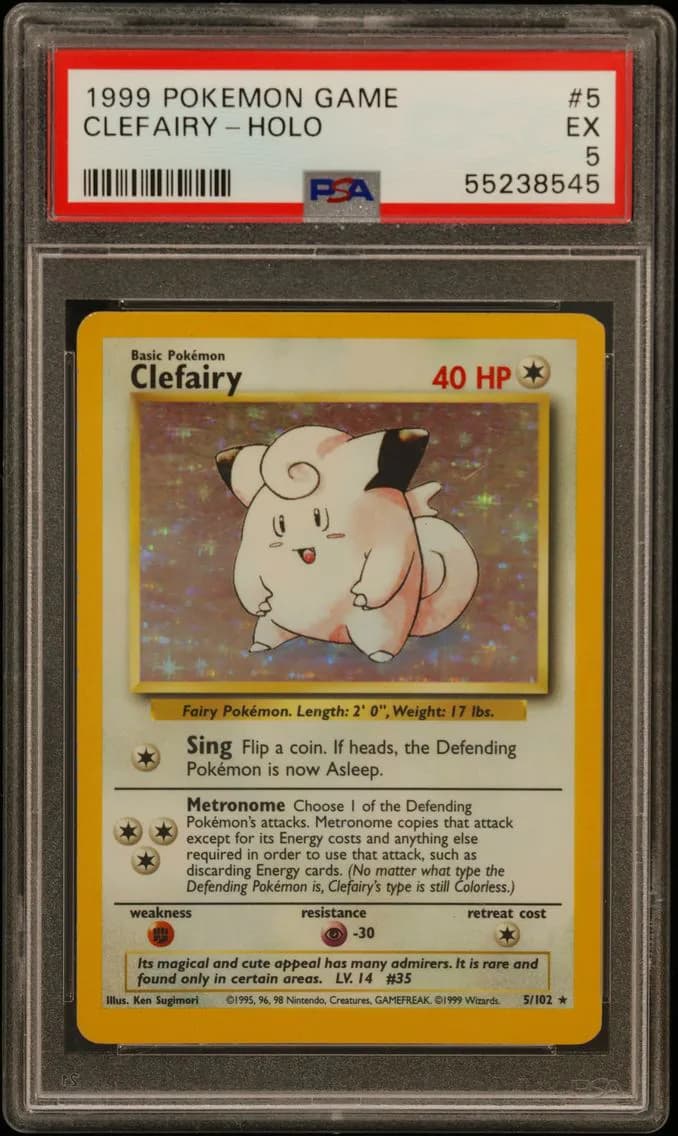 Clefairy-Holo, Game, PSA 5