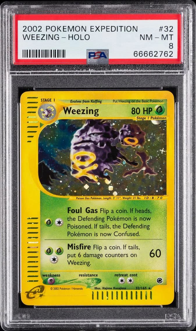 Weezing-Holo, Expedition, PSA 8