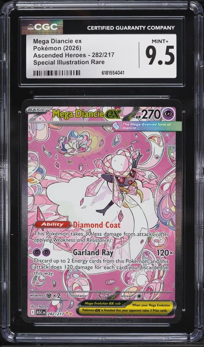 Diancie EX, Ascended Heroes, CGC 9.5