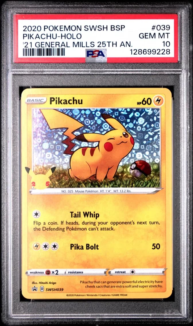 Pikachu-Holo, Swsh Black Star Promo, PSA 10
