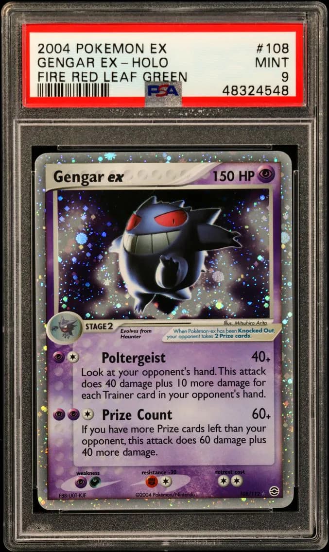 Gengar EX-Holo, EX Fire Red & Leaf Green, PSA 9