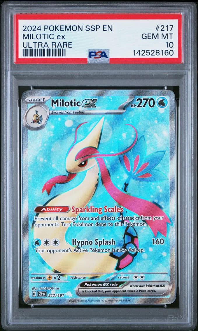 Milotic EX, Surging Sparks, PSA 10