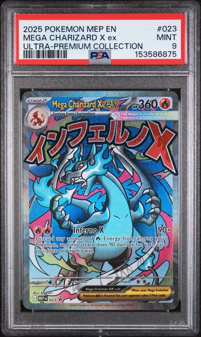Mega Charizard X EX, Me Black Star Promo, PSA 9