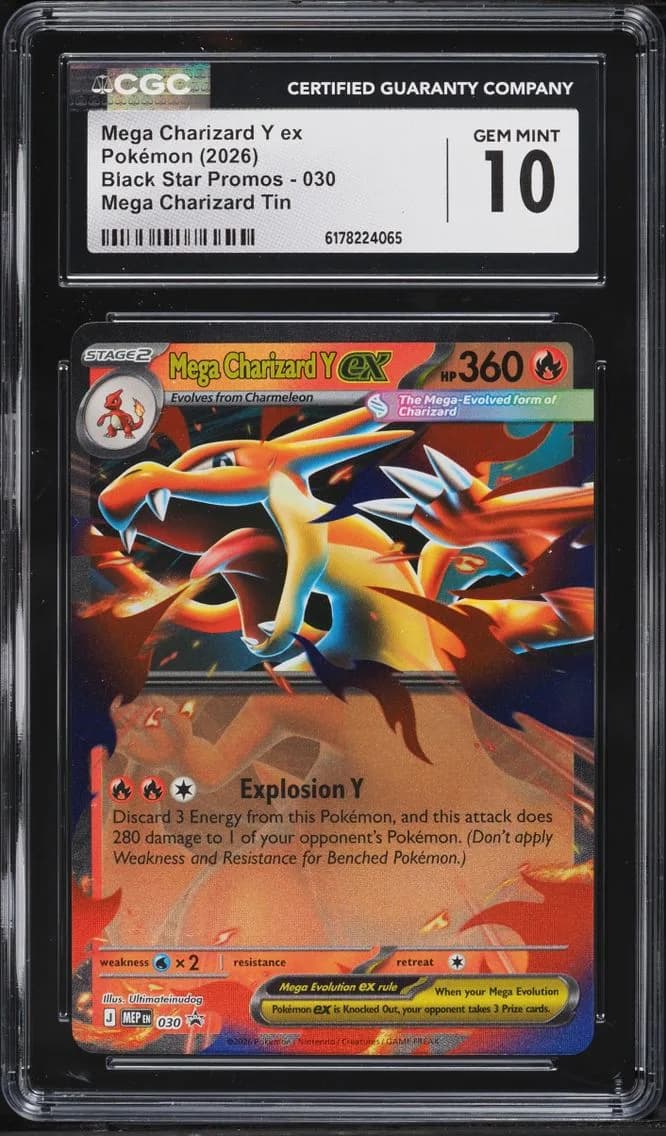 Y Ex, Black Star Promos - Mega Evolution MEP EN, CGC 10