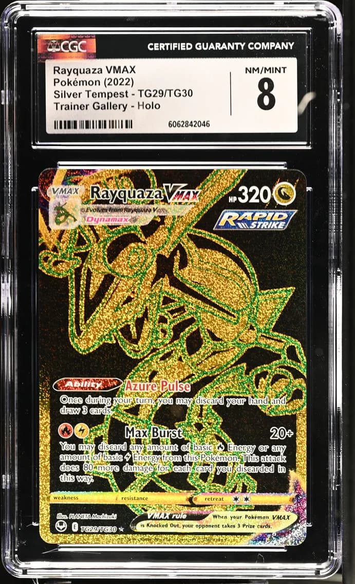 Rayquaza VMAX, Silver Tempest, CGC 8