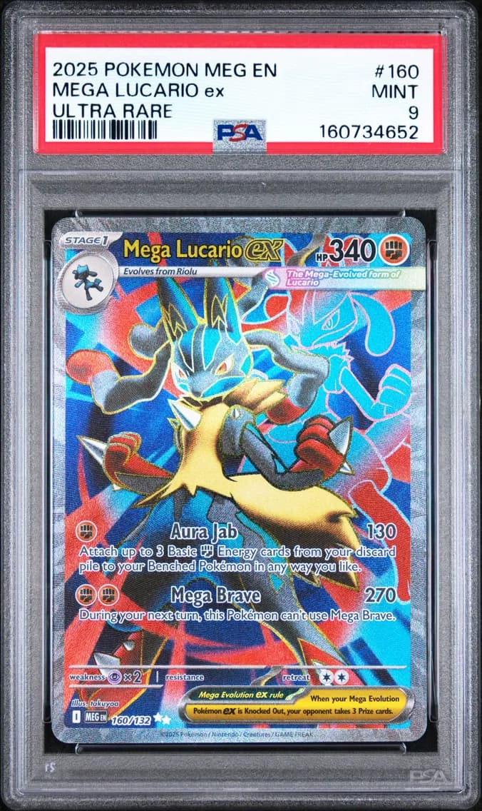 Mega Lucario EX, Mega Evolution, PSA 9