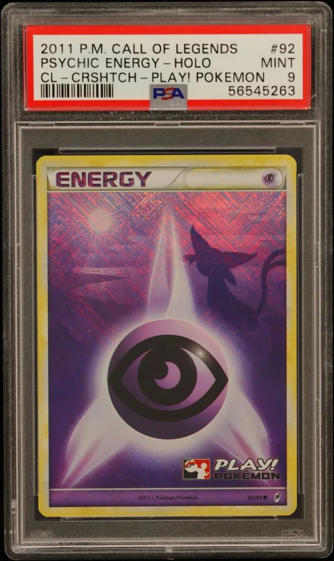Psychic Energy-Holo, Call of Legends, PSA 9