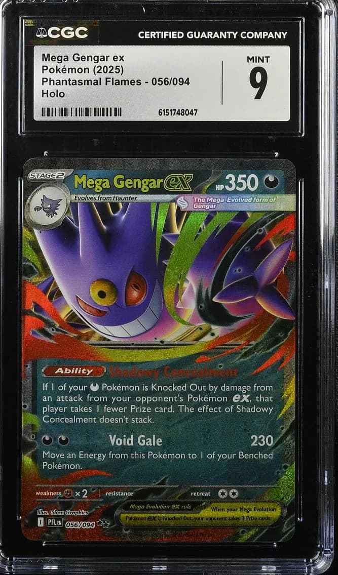 Mega Gengar ex, Phantasmal Flames, CGC 9