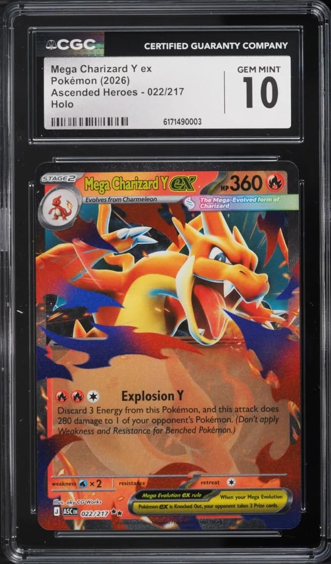 Mega Charizard Y Ex, Ascended Heroes, CGC 10