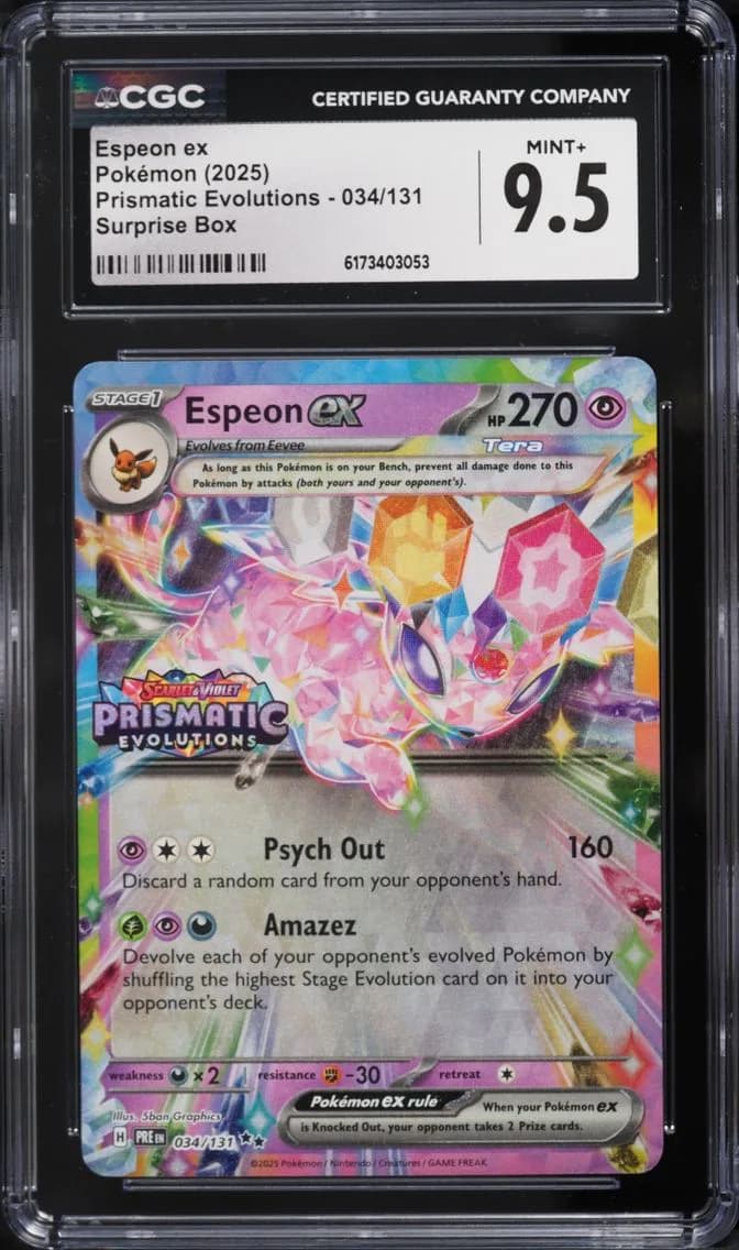 Espeon ex, Prismatic Evolutions, CGC 9.5