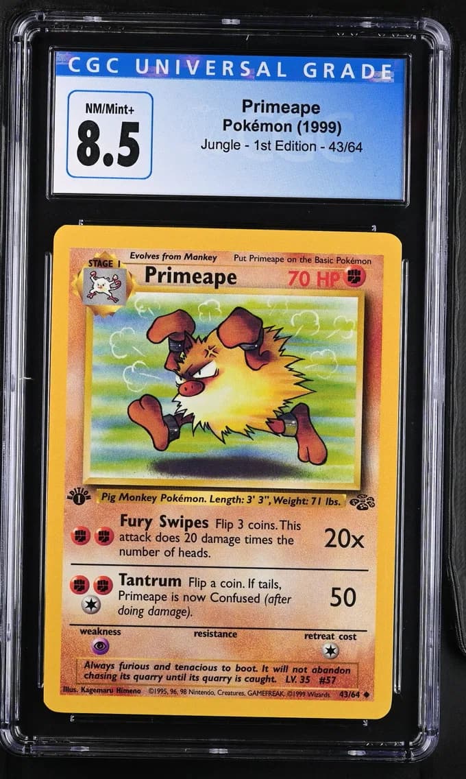 Primeape, Jungle - 1st Edition, CGC 8.5