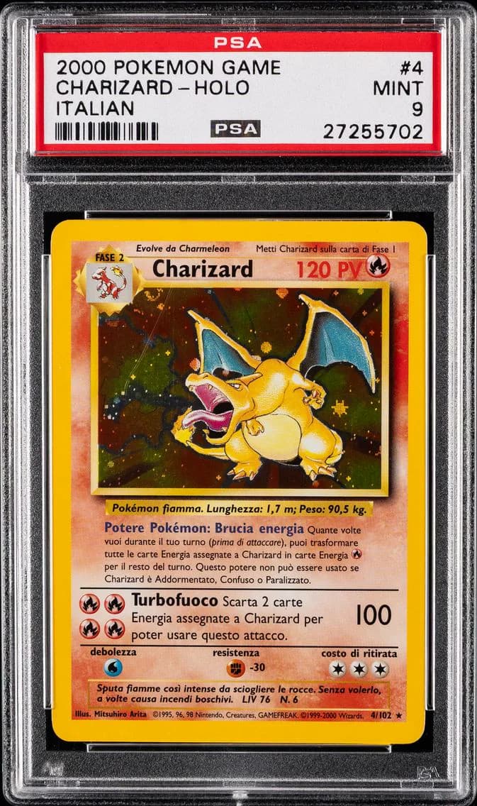 Charizard-Holo, Game, PSA 9