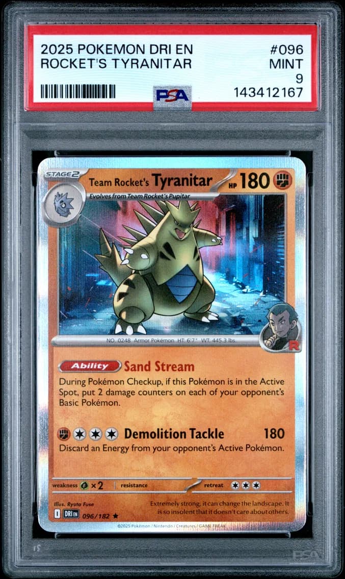 Team Rocket's Tyranitar, Destined Rivals, PSA 9