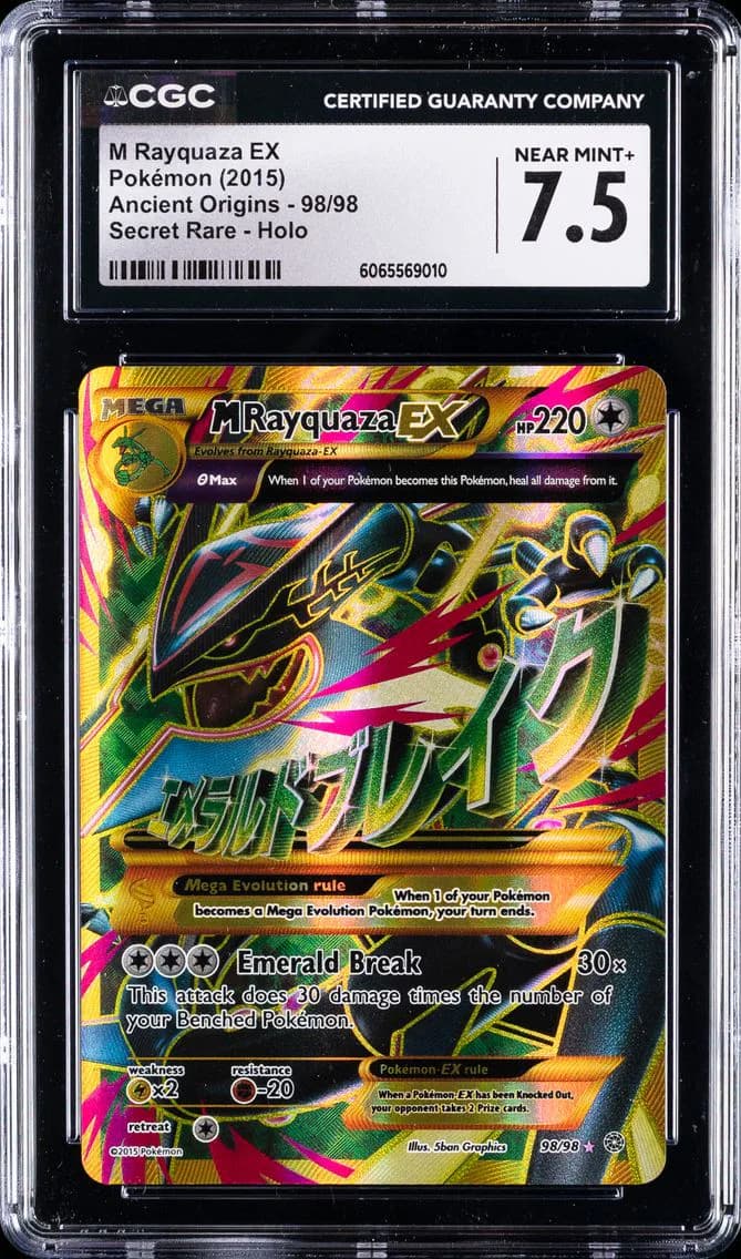 M Rayquaza EX, Ancient Origins, CGC 7.5