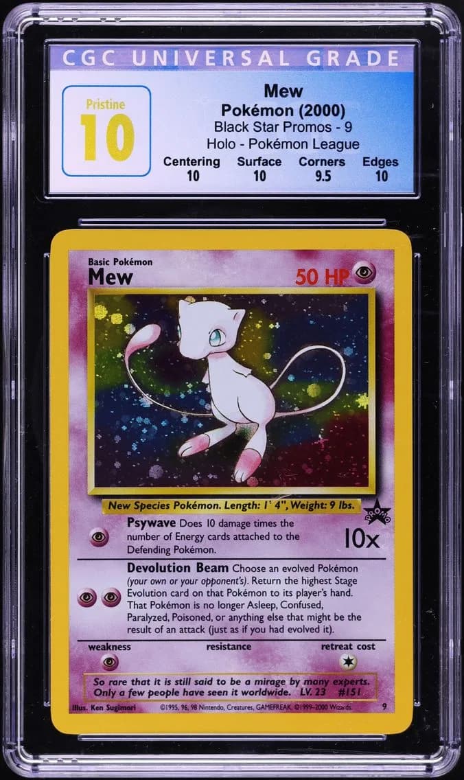 Mew-Holo, Black Star Promos - WotC, CGC 10