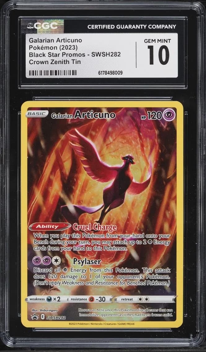 Galarian Articuno, Black Star Promos - Sword & Shield, CGC 10