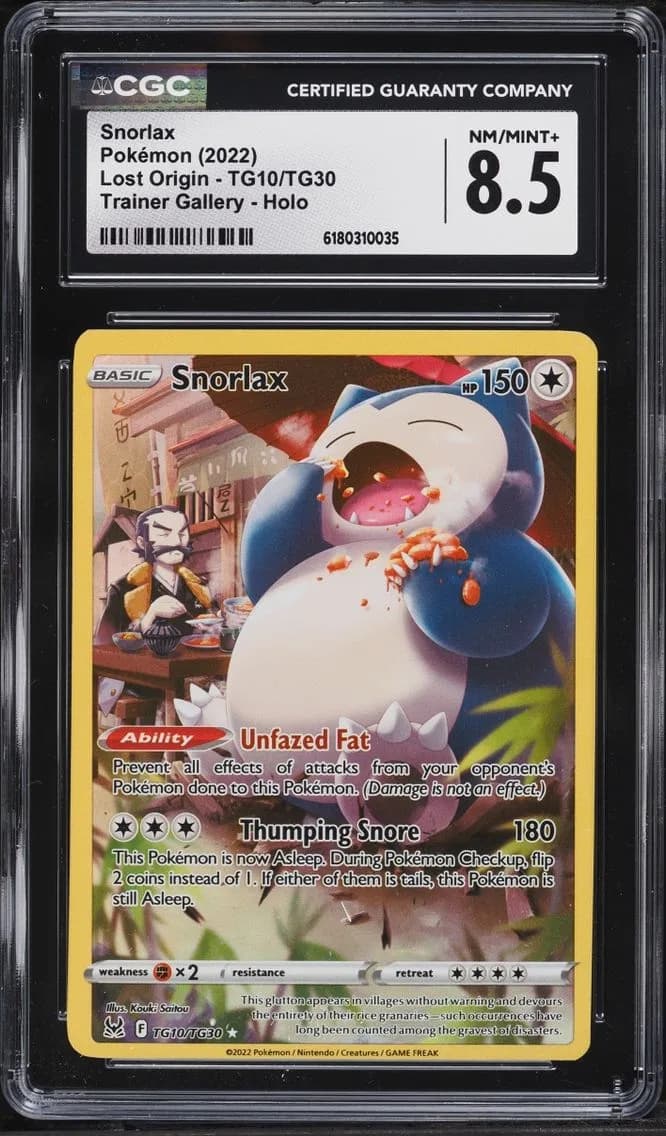 Snorlax, Lost Origin, CGC 8.5
