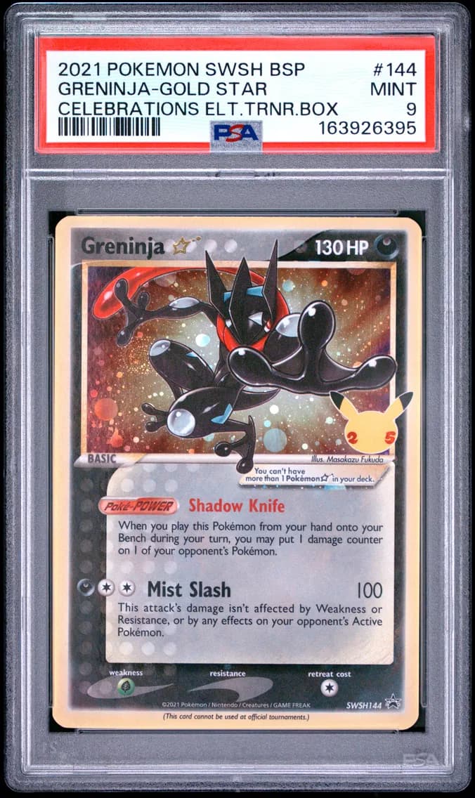 Greninja-Gold Star, Swsh Black Star Promo, PSA 9