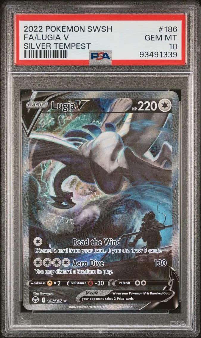 Lugia V, Sword & Shield Silver Tempest, PSA 10