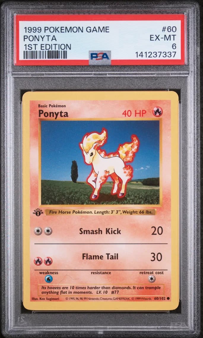 Ponyta 1st Edition, Game, PSA 6