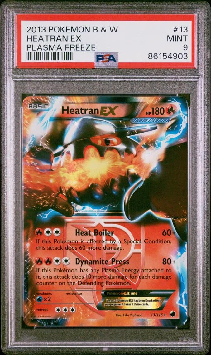 Heatran EX, Black & White Plasma Freeze, PSA 9