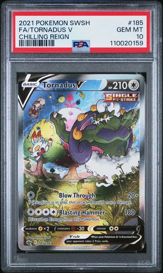 Tornadus V, Sword & Shield Chilling Reign, PSA 10