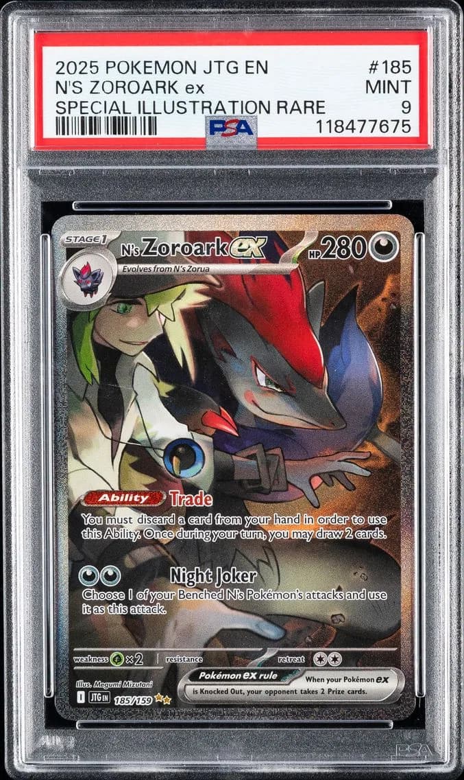 N's Zoroark EX, Journey Together, PSA 9