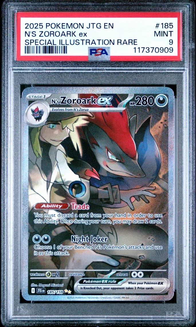 N's Zoroark EX, Journey Together, PSA 9