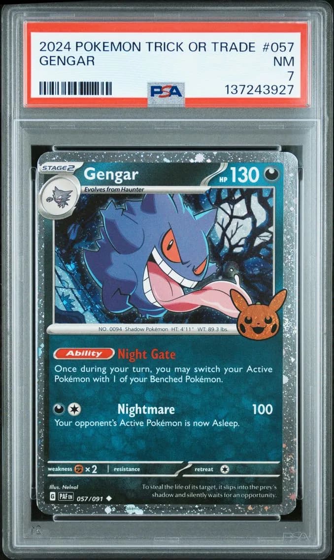 Gengar, Trick or Trade, PSA 7