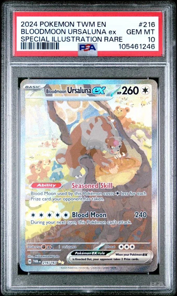 Bloodmoon Ursaluna EX, Twilight Masquerade, PSA 10