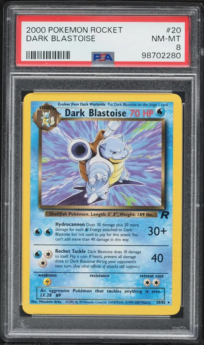 Dark Blastoise, Rocket, PSA 8