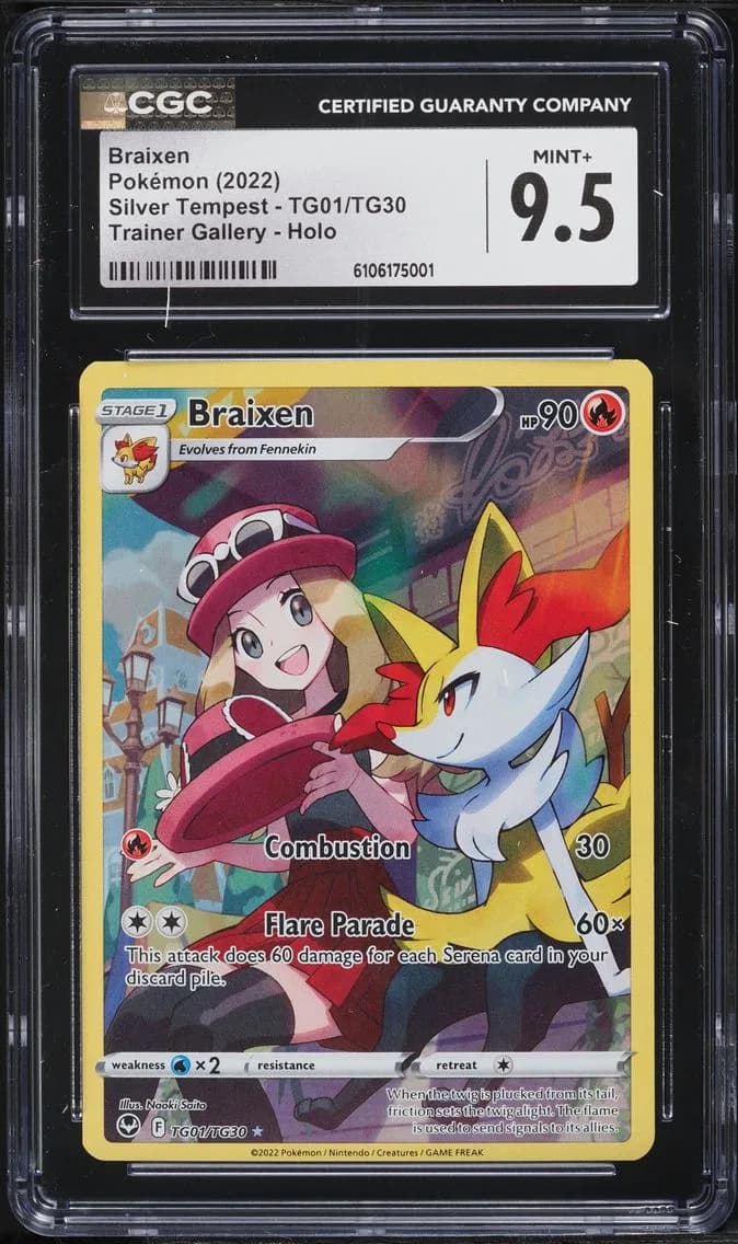 Braixen, Silver Tempest, CGC 9.5