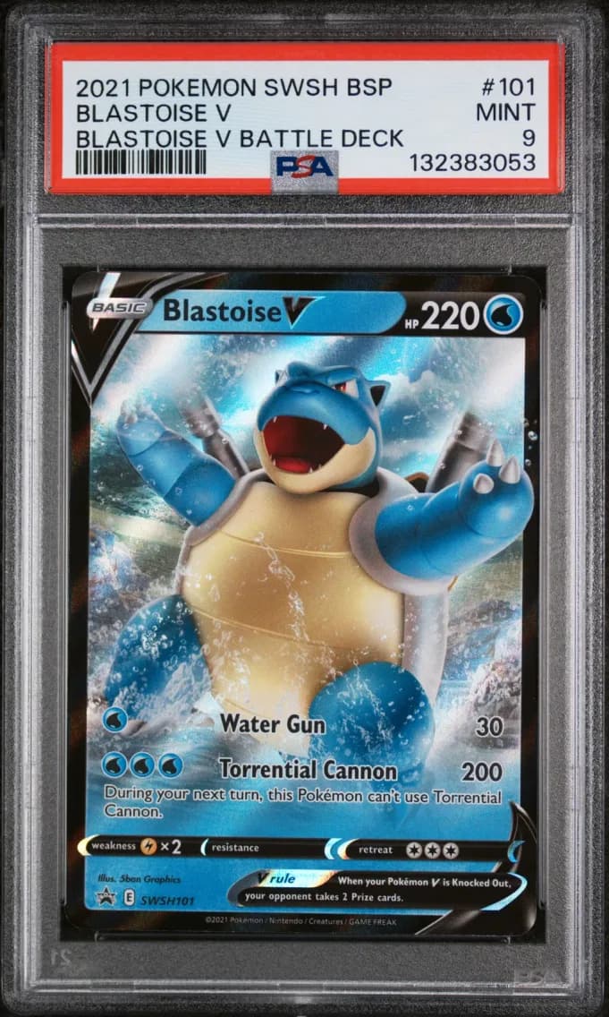 Blastoise V, Swsh Black Star Promo, PSA 9
