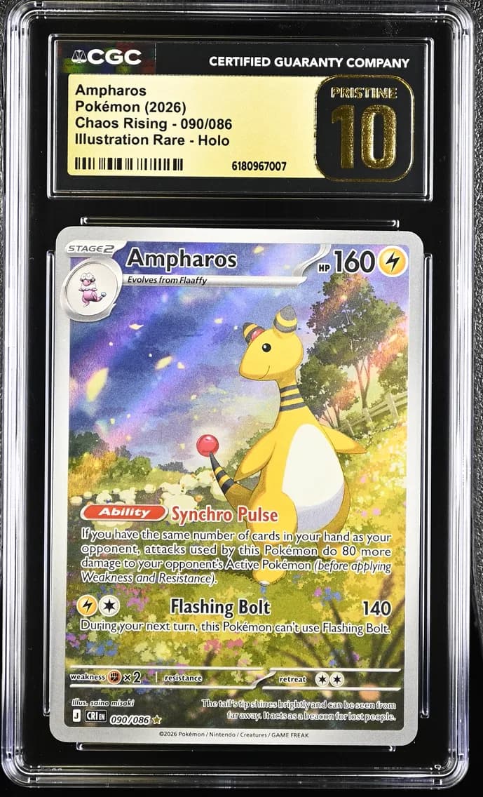 Ampharos, Chaos Rising, CGC 10