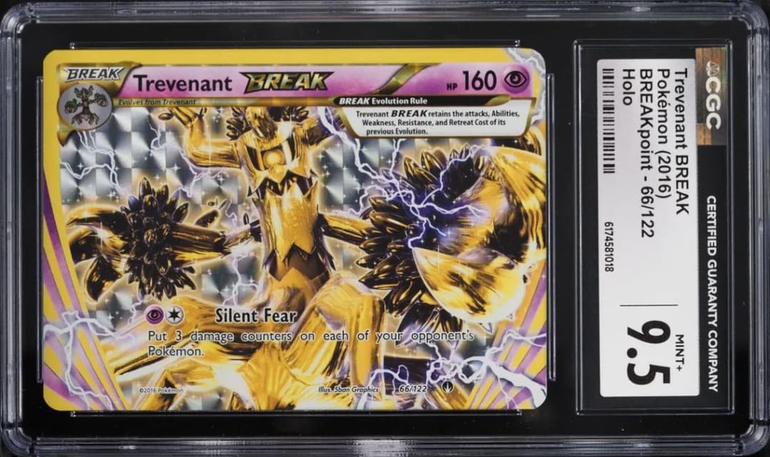 Trevenant BREAK, BREAKpoint, CGC 9.5