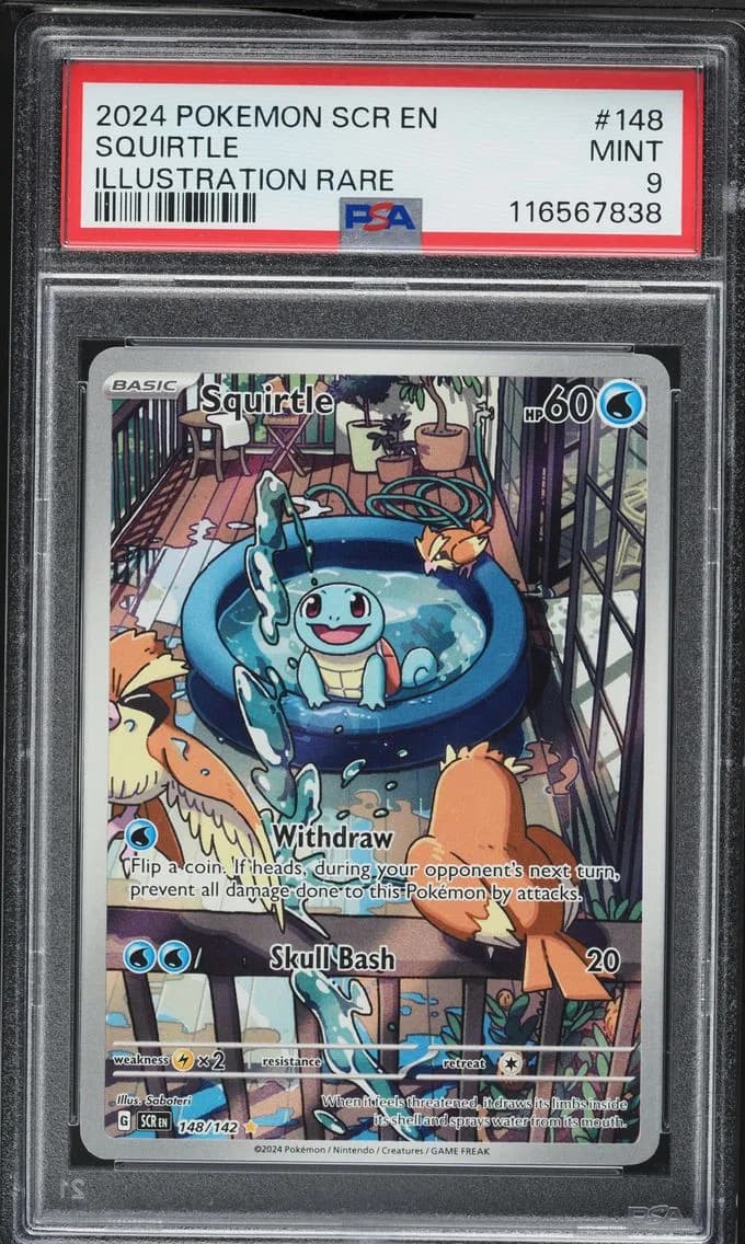 Squirtle, Stellar Crown, PSA 9