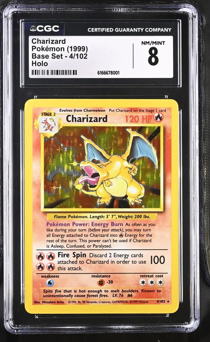 Charizard, Base Set - Unlimited, CGC 8